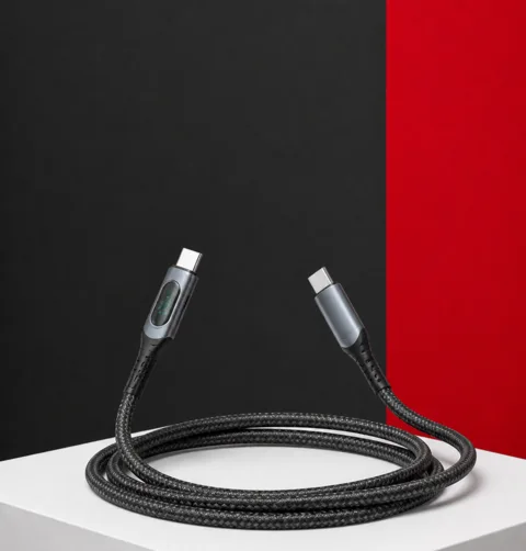 Qcharx Ibiza, USB-C a USB-C · con display · 60 W · 1 m.