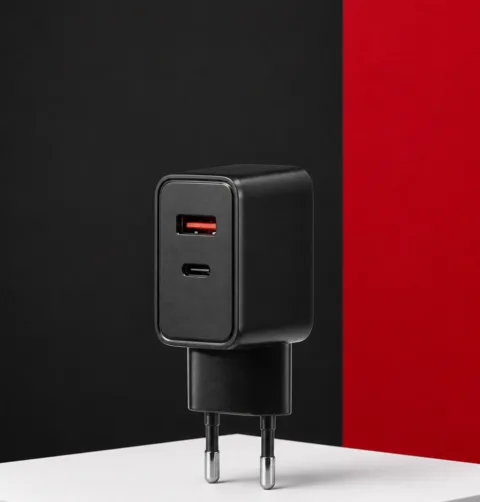 Qcharx Eros, Cargador USB-A + USB-C · 33 W.