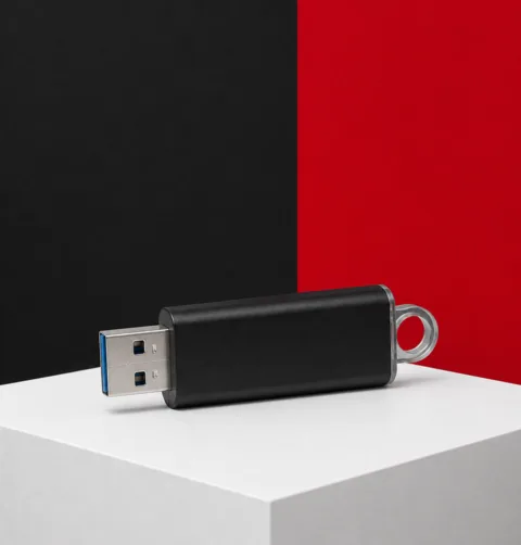 Memoria USB Kingston DataTraveler Exodia negra.