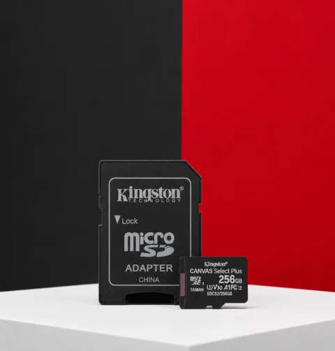 Kingston Canvas Select Plus · 256 GB, Tarjeta microSD · 100 MB/s.