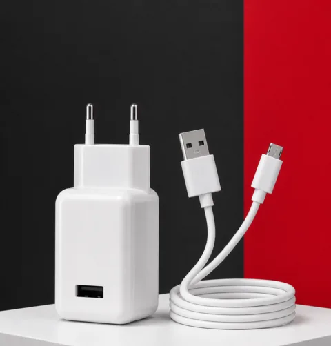 Qcharx Pack Artemisia, Cargador + cable USB-A a Micro-USB · 18 W.