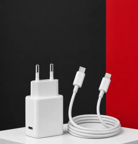 Qcharx Pack Chronos, Cargador + cable USB-C a Lightning · 20 W.