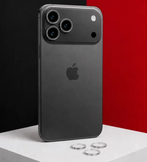 Apple iPhone 17 Pro Max, Protector de cámara · suelto + instalado.